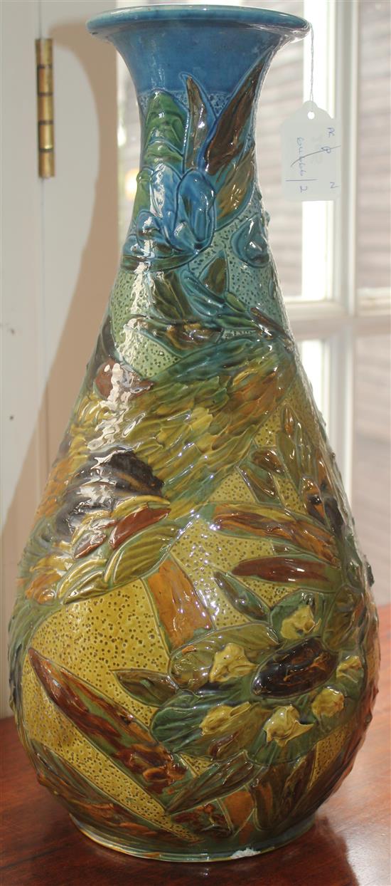 A pair of large C. H. Brannam pottery baluster vases, c.1902, 46.5cm